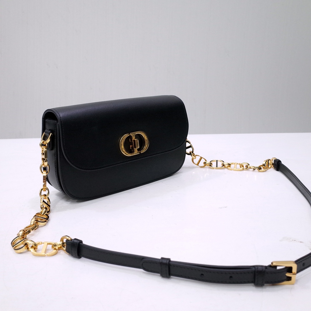 30 Montaigne Avenue Bag Black Box Calfskin